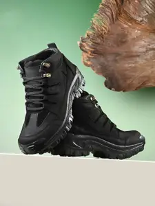 Hundo P Men Lace-Ups Leather Trekking Shoes