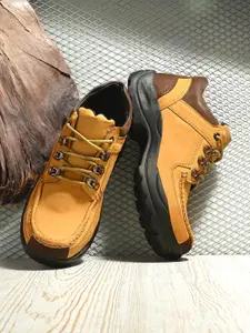 Hundo P Men Lace-Ups Leather Trekking Shoes