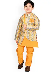 BAESD Boys Kurta With Pyjamas And Waistcoat