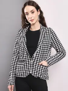 BAESD Women Printed Notch Lapel Single-breasted blazer