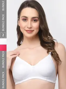 College Girl Pack Of 2 Non-Padded All Day Comfort Full Coverage T-Shirt Bras
