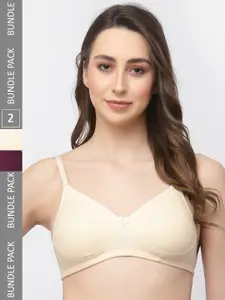 College Girl Pack Of 2 Seamless Bra With Full Coverage