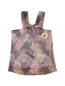 Actuel Girls Tropical Printed Shoulder Straps Top