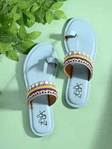 Zebba Women Embellished One Toe Flats