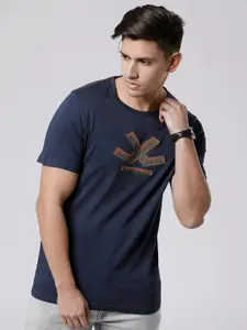 WROGN Graphic Printed Applique Slim Fit T-shirt