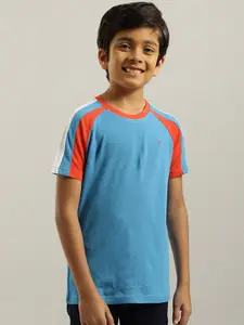 Indian Terrain Boys Colourblocked Pure Cotton T-shirt