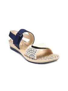 Ajanta Printed Open Toe Flats