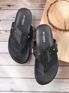San Frissco Men Supersoft Sole Embellished Open Toe Comfort Sandals