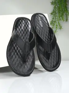 San Frissco Men Textured Open Toe Comfort Sandals