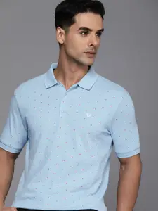 Allen Solly Pure Cotton Geometric Printed Polo Collar Casual T-shirt