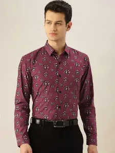 JAINISH Classic Floral Printed Pure Cotton Formal Shirt