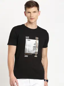 Indian Terrain Graphic Printed Pure Cotton Slim Fit T-shirt
