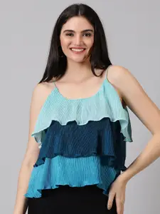Jilmil Shoulder Straps Layered Cotton Tiered Top