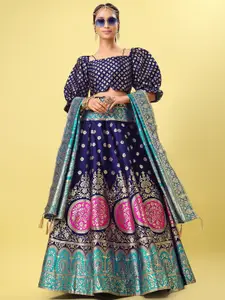 PURVAJA Ready to Wear Lehenga & Unstitched Blouse With Dupatta