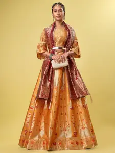 PURVAJA Ready to Wear Lehenga & Unstitched Blouse With Dupatta