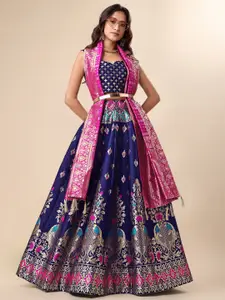 PURVAJA Ready to Wear Lehenga & Unstitched Blouse With Dupatta