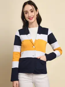 BAESD Women Striped Single-Breasted Blazer