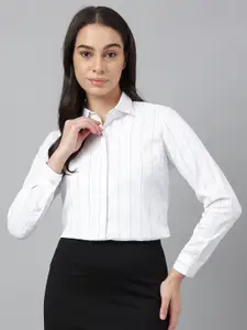 English Navy New Opaque Striped Formal Shirt
