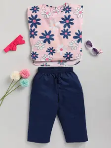 M'andy Girls Printed Pure Cotton Top with Trouser