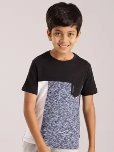 Indian Terrain Boys Colourblocked Pure Cotton T-shirt