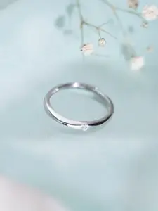 Zavya Women 925 Pure Silver Rhodium-Plated Finger Ring