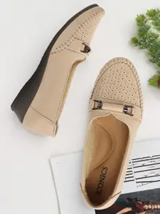 ICONICS Perforated Buckled Ballerinas
