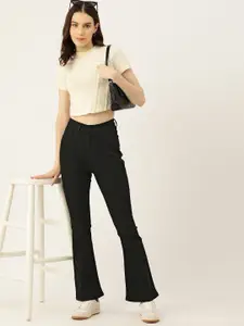 DressBerry Women Flared Bootcut High-Rise Stretchable Jeans