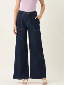 DressBerry Women Wide Leg High-Rise Stretchable Jeans