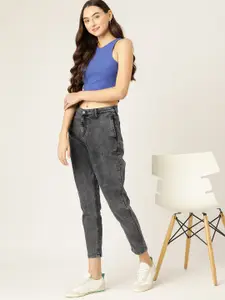 DressBerry Women Mom Fit High-Rise Stretchable Jeans