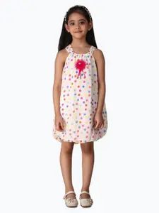 Creative Kids Girls Polka Dots Printed A-Line Dress
