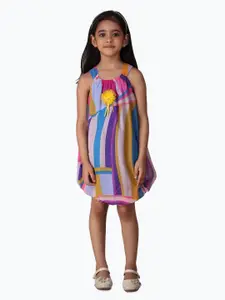 Creative Kids Girls Striped A-Line Dress