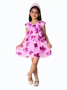 Creative Kids Girls Floral Print A-Line Dress
