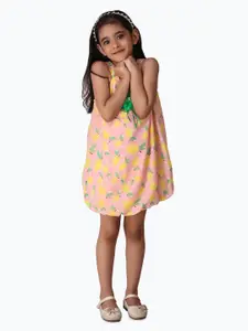 Creative Kids Girls Floral Print A-Line Dress