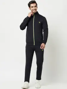 GLITO Men Solid Stretchable Tracksuit