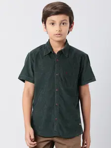 Indian Terrain Boys Classic Pure Cotton Corduroy Casual Shirt