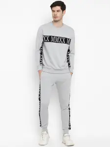 Alan Jones Men Typography Printed Tracksuit