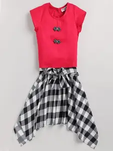 M'andy Girls Pure Cotton Top with Skirt