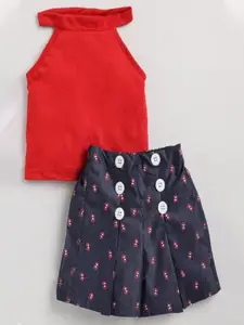 M'andy Girls Pure Cotton Top with Skirt