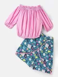 M'andy Girls Pure Cotton Top with Shorts