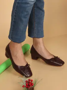 ELLE Block Pumps With Bows