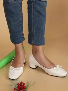 ELLE Block Pumps With Bows