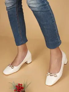 ELLE Buckled Block Heel Pumps