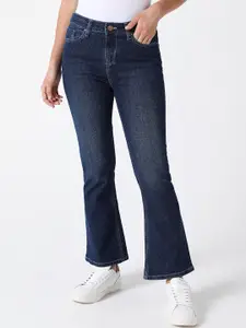 Pepe Jeans Women Bootcut Fit High-Rise Light Fade Stretchable Jeans