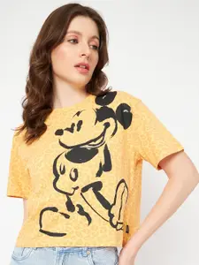Madame Graphic Mickey Mouse Printed Cotton Top