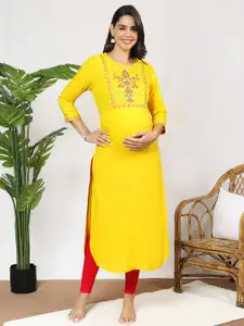 MomToBe Women Yoke Design Maternity  Kurta