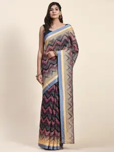 RACHNA Geometric Printed Art Silk Kota Saree