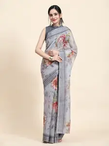 RACHNA Floral Printed Zari Art Silk Kota Saree