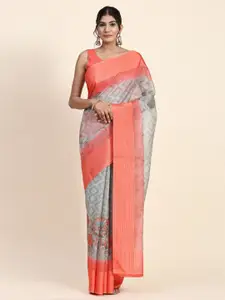 RACHNA Geometric Printed Art Silk Kota Saree