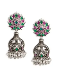 HOT AND BOLD Silver-Plated Dome Shaped Jhumkas