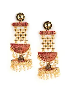 HOT AND BOLD Gold-Plated Contemporary Jhumkas